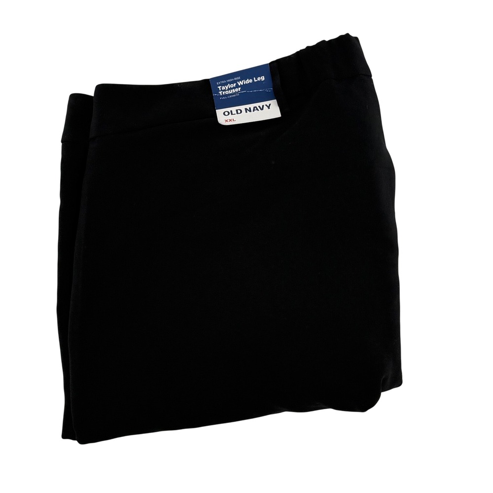 Old Navy Taylor‎ Wide Leg Trouser XXL Black Full Length Business Casual